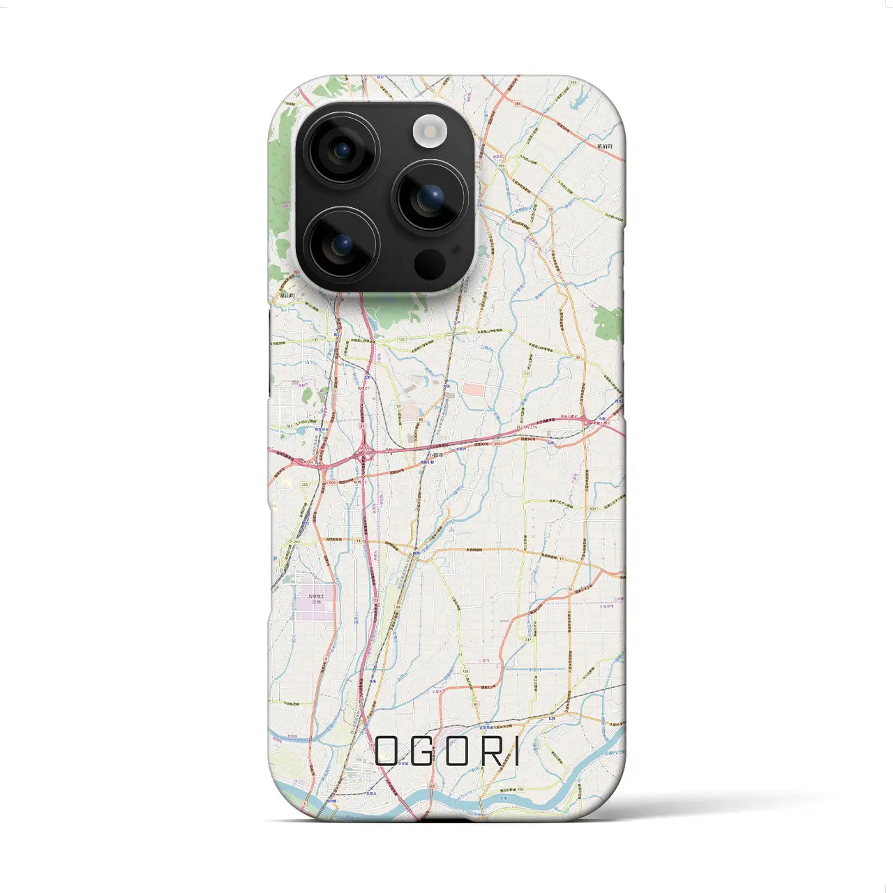 【小郡(福岡県)】地図柄iPhoneケース(バックカバータイプ)