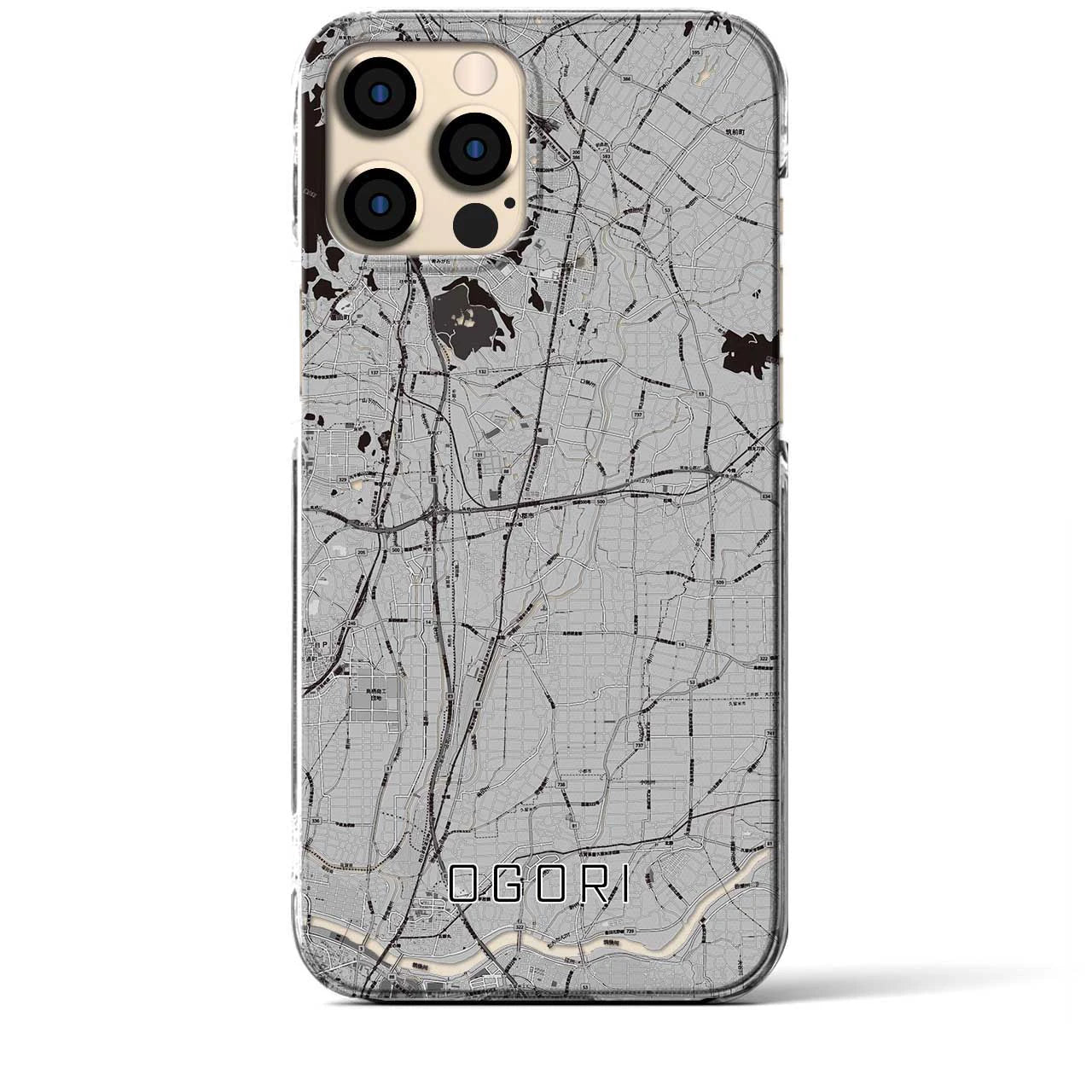 【小郡(福岡県)】地図柄iPhoneケース(クリアタイプ)