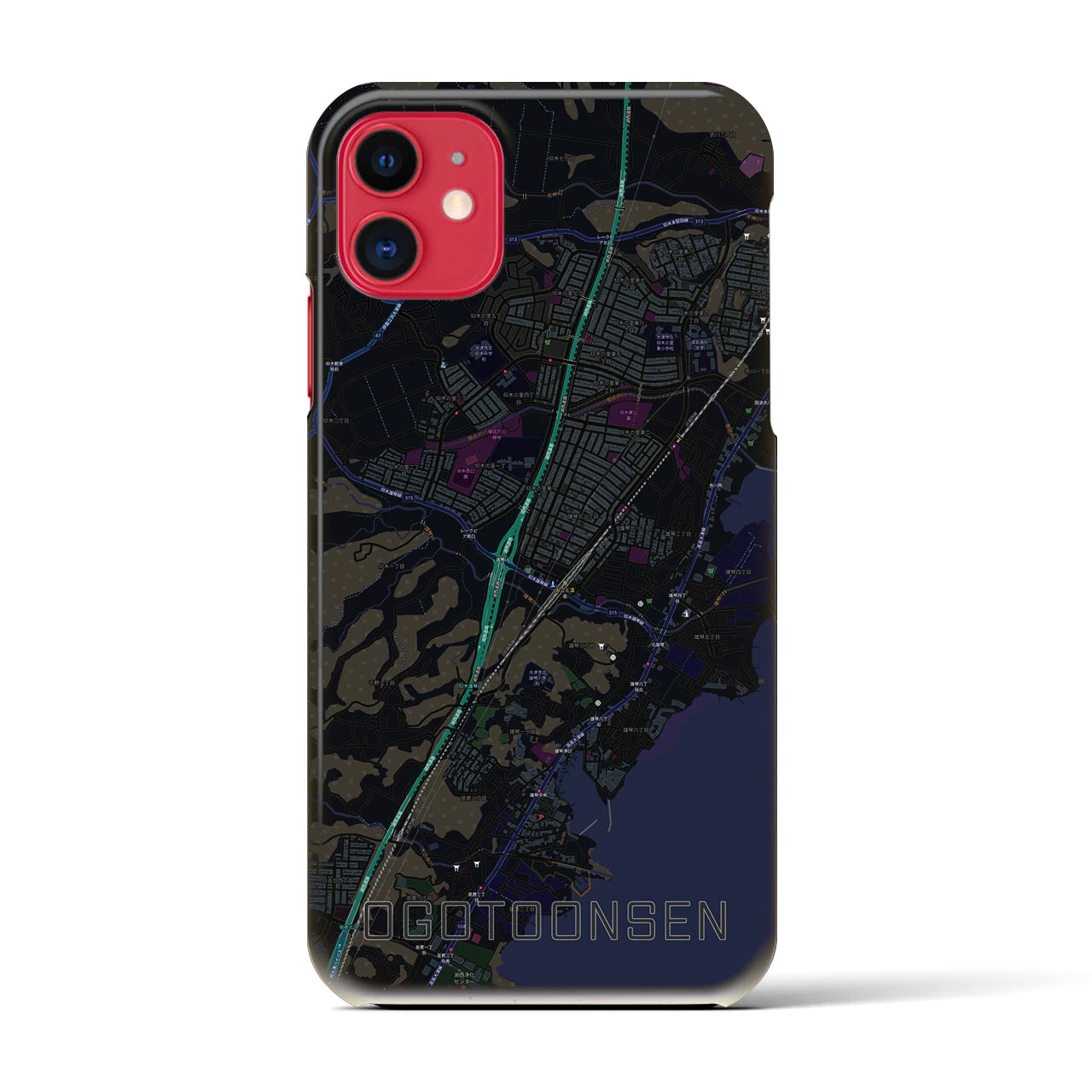 【おごと温泉(滋賀県)】地図柄iPhoneケース(バックカバータイプ)