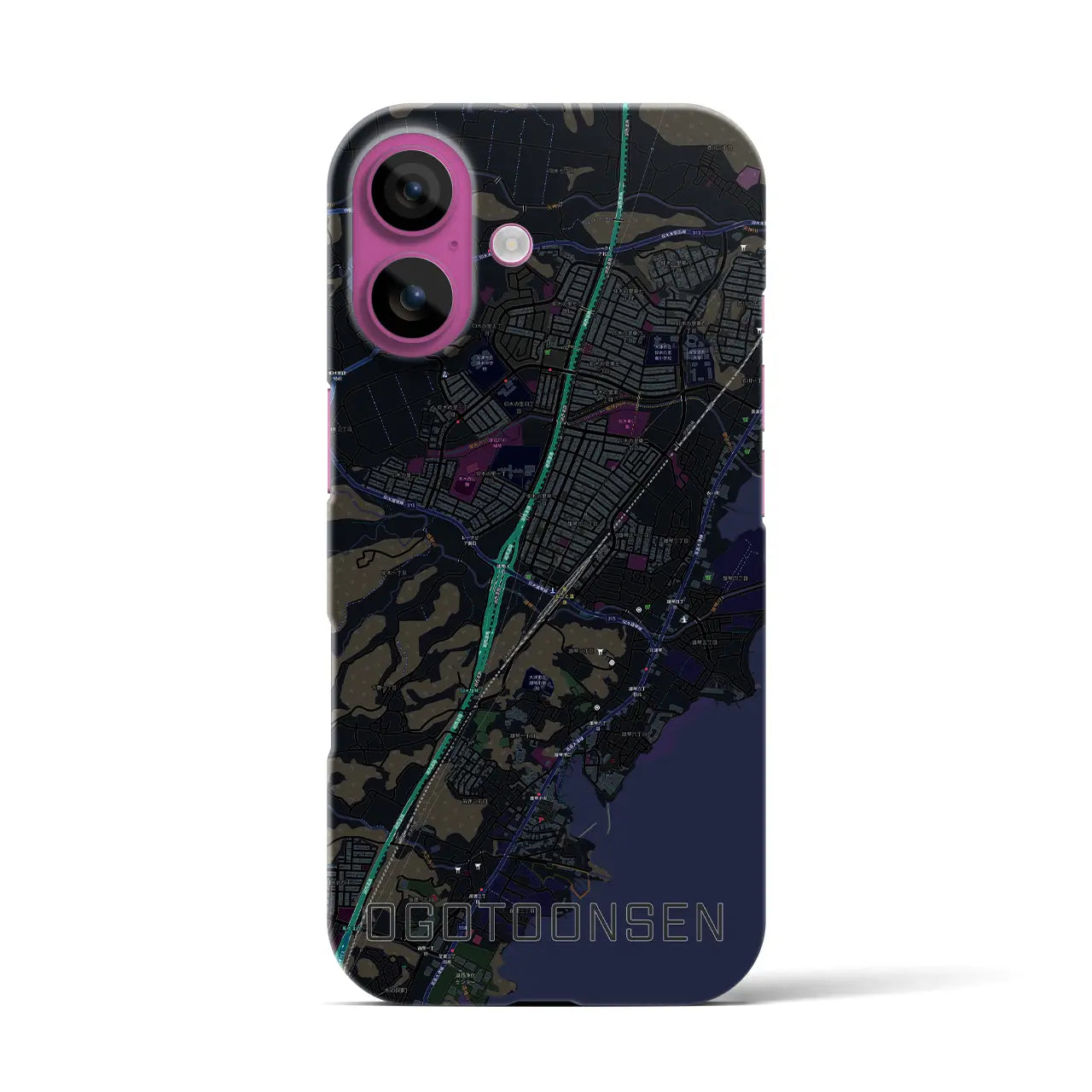 【おごと温泉(滋賀県)】地図柄iPhoneケース(バックカバータイプ)