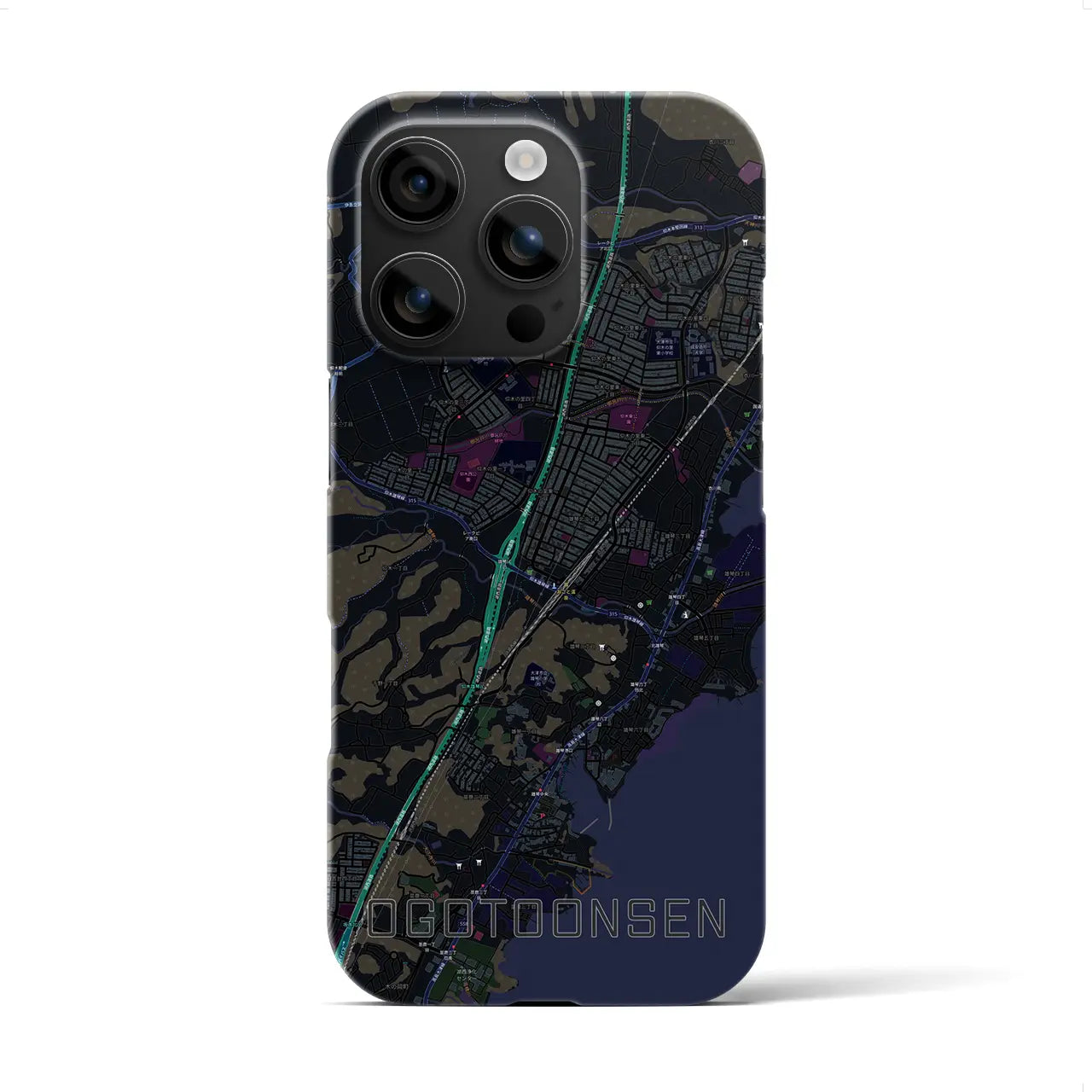 【おごと温泉(滋賀県)】地図柄iPhoneケース(バックカバータイプ)