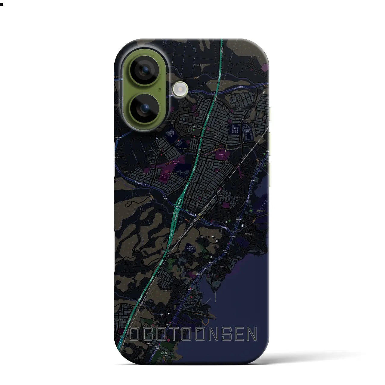 【おごと温泉(滋賀県)】地図柄iPhoneケース(バックカバータイプ)