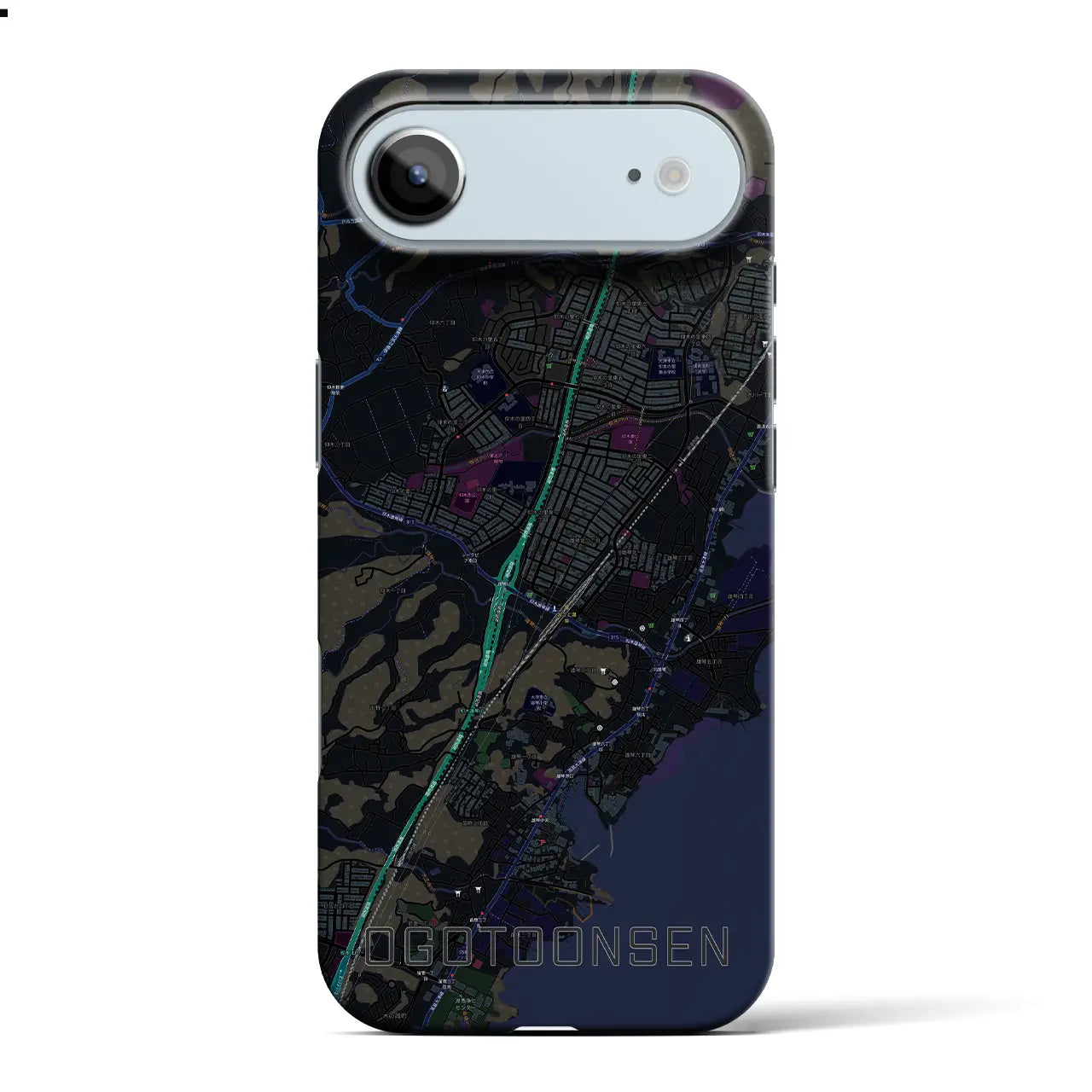 【おごと温泉(滋賀県)】地図柄iPhoneケース(バックカバータイプ)