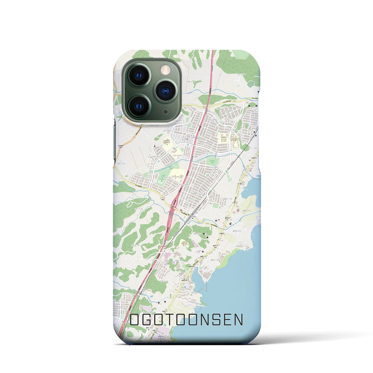 【おごと温泉(滋賀県)】地図柄iPhoneケース(バックカバータイプ)