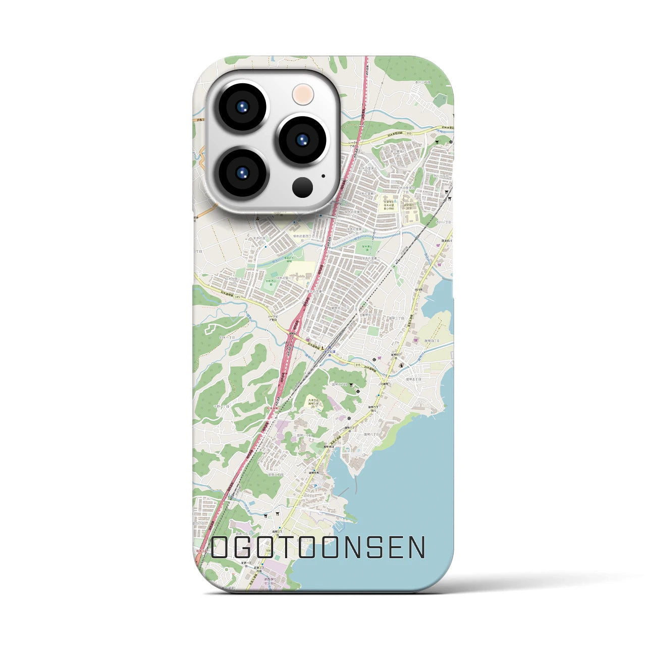 【おごと温泉(滋賀県)】地図柄iPhoneケース(バックカバータイプ)