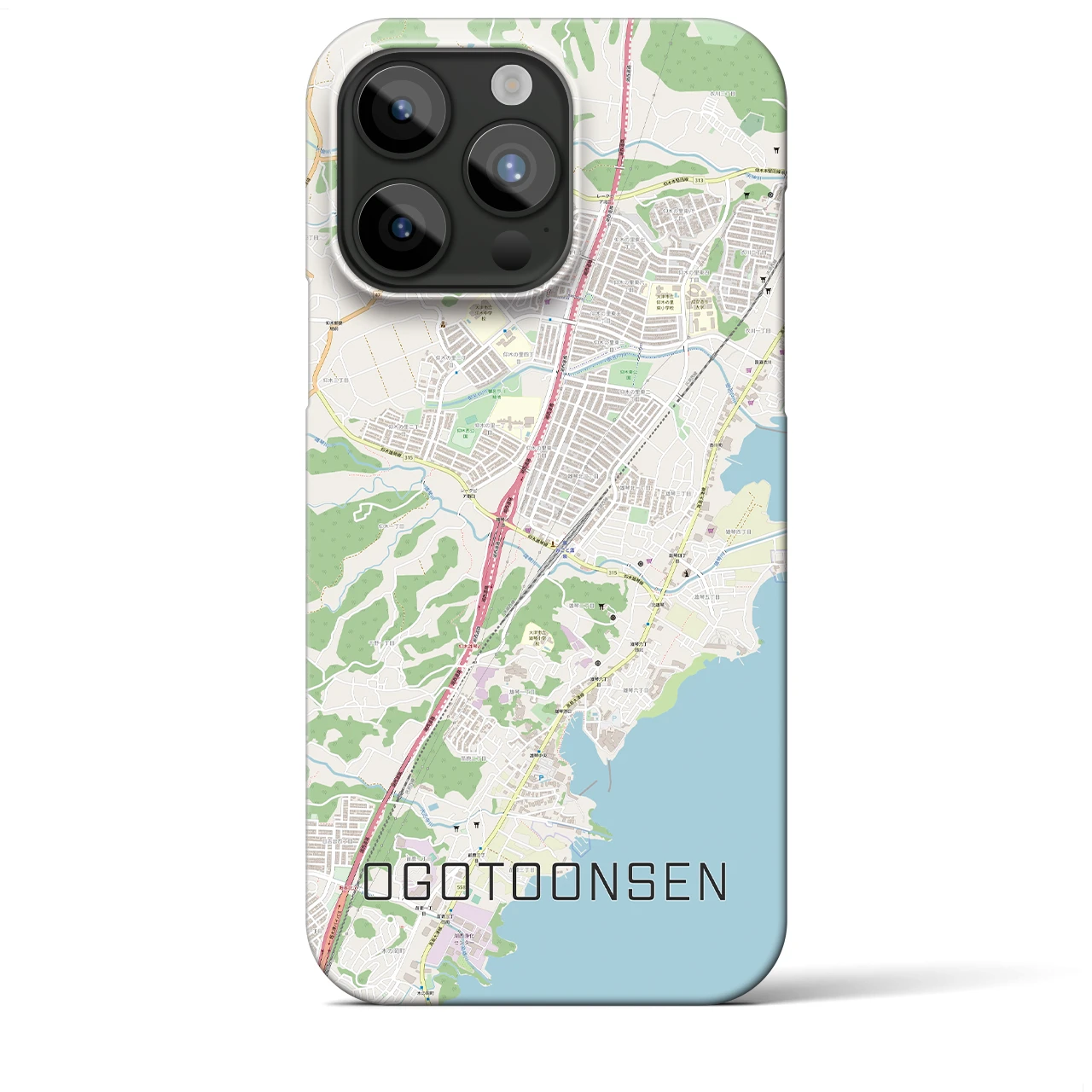 【おごと温泉(滋賀県)】地図柄iPhoneケース(バックカバータイプ)