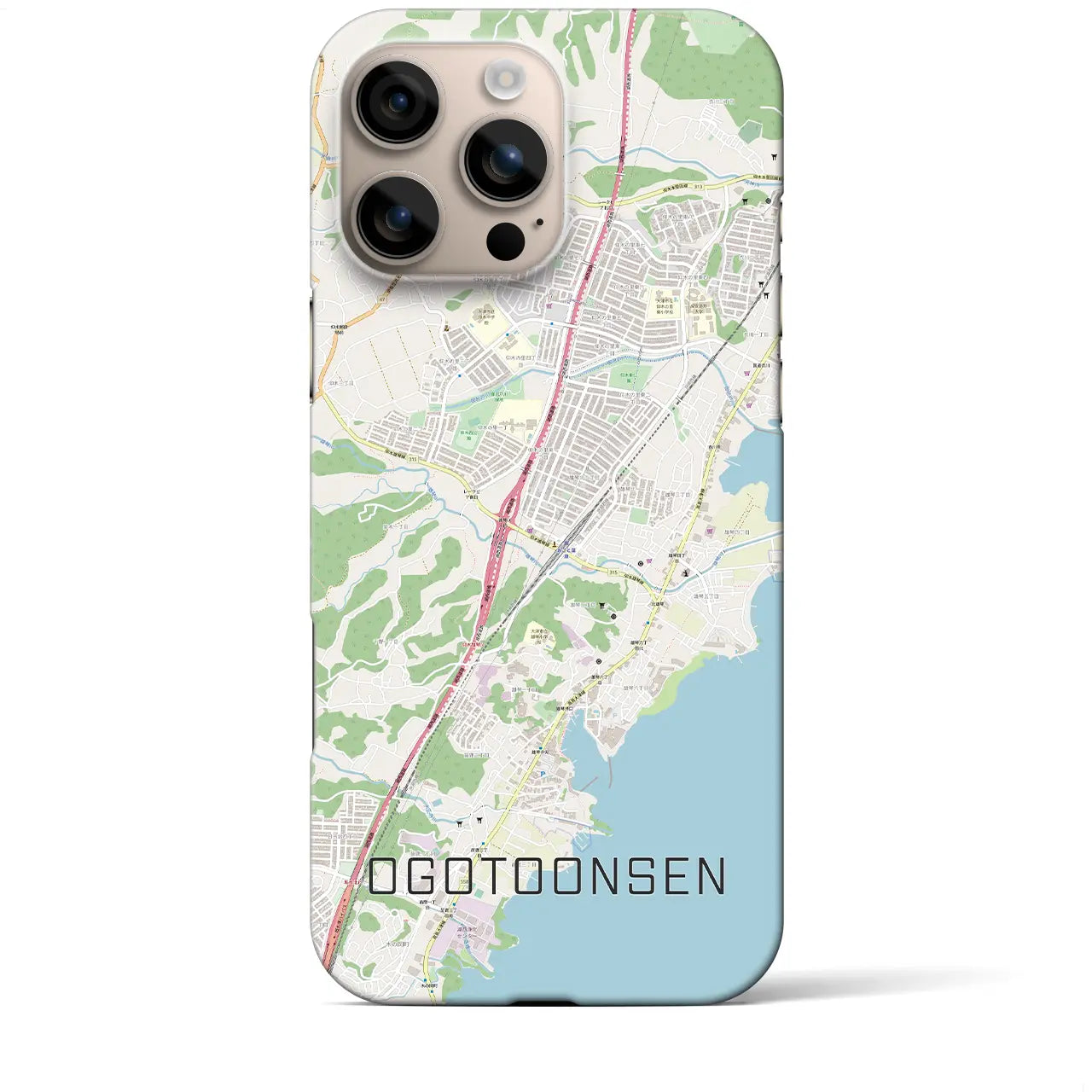 【おごと温泉(滋賀県)】地図柄iPhoneケース(バックカバータイプ)