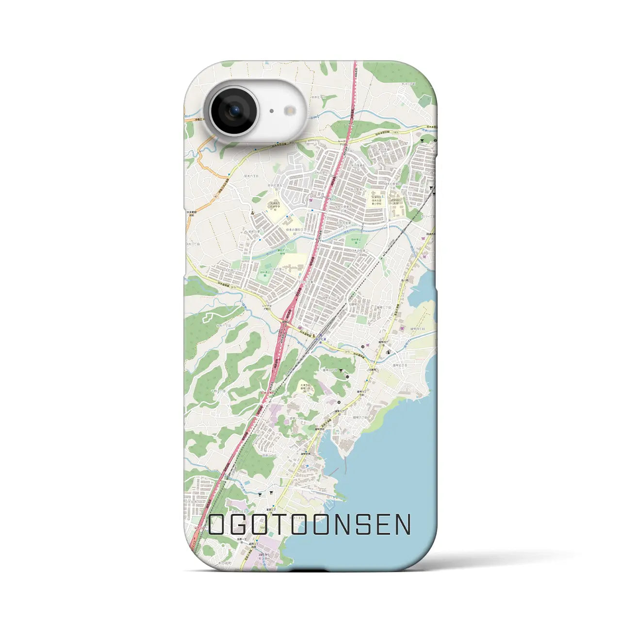 【おごと温泉(滋賀県)】地図柄iPhoneケース(バックカバータイプ)