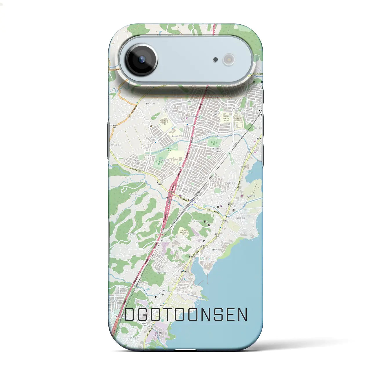 【おごと温泉(滋賀県)】地図柄iPhoneケース(バックカバータイプ)