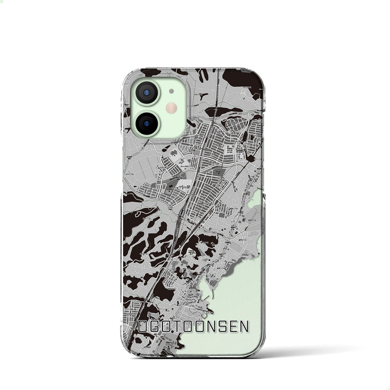 【おごと温泉(滋賀県)】地図柄iPhoneケース(クリアタイプ)