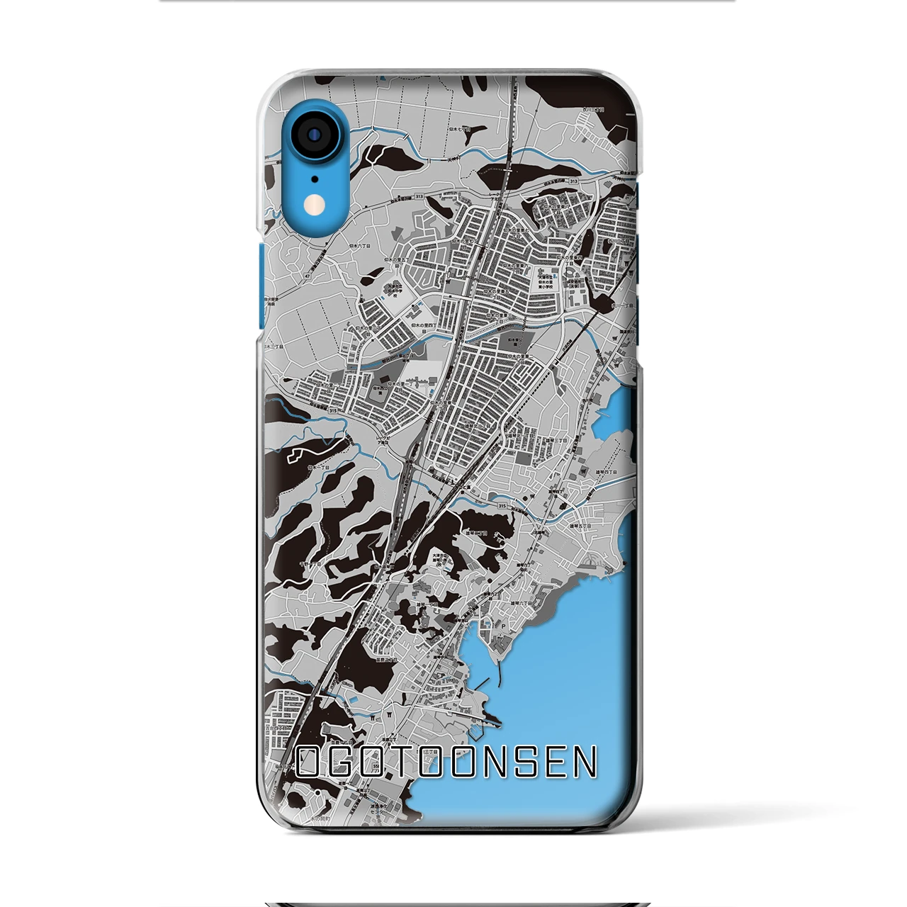 【おごと温泉(滋賀県)】地図柄iPhoneケース(クリアタイプ)
