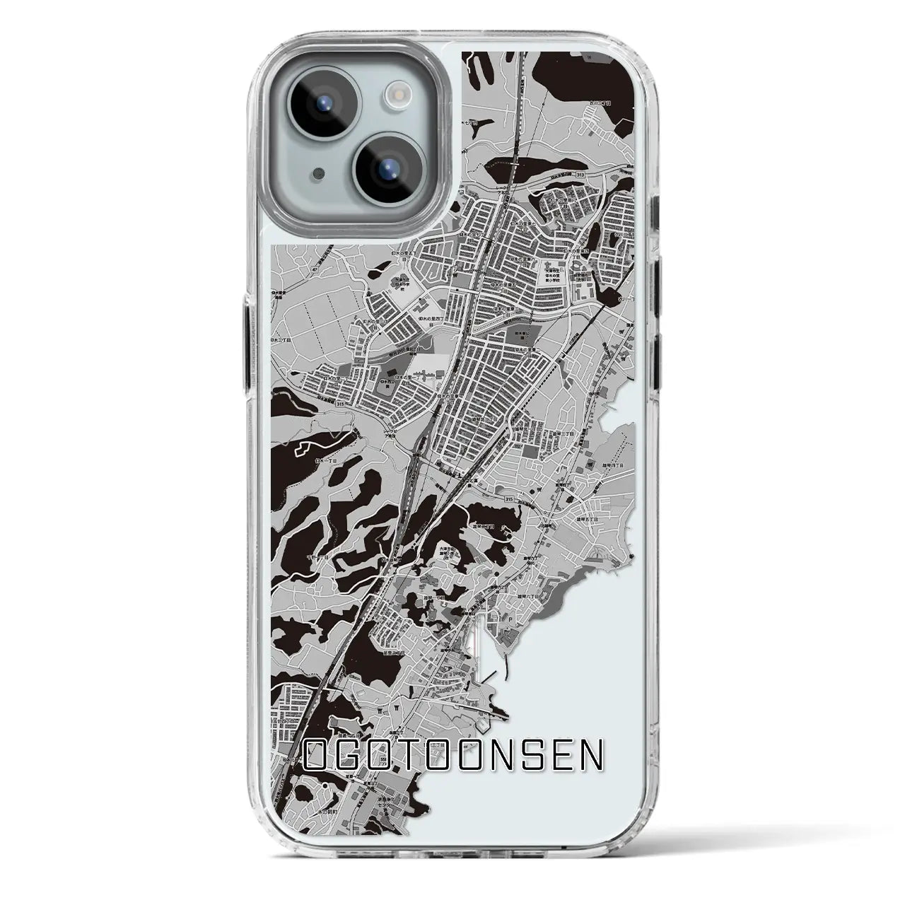 【おごと温泉(滋賀県)】地図柄iPhoneケース(MagSafeタイプ)