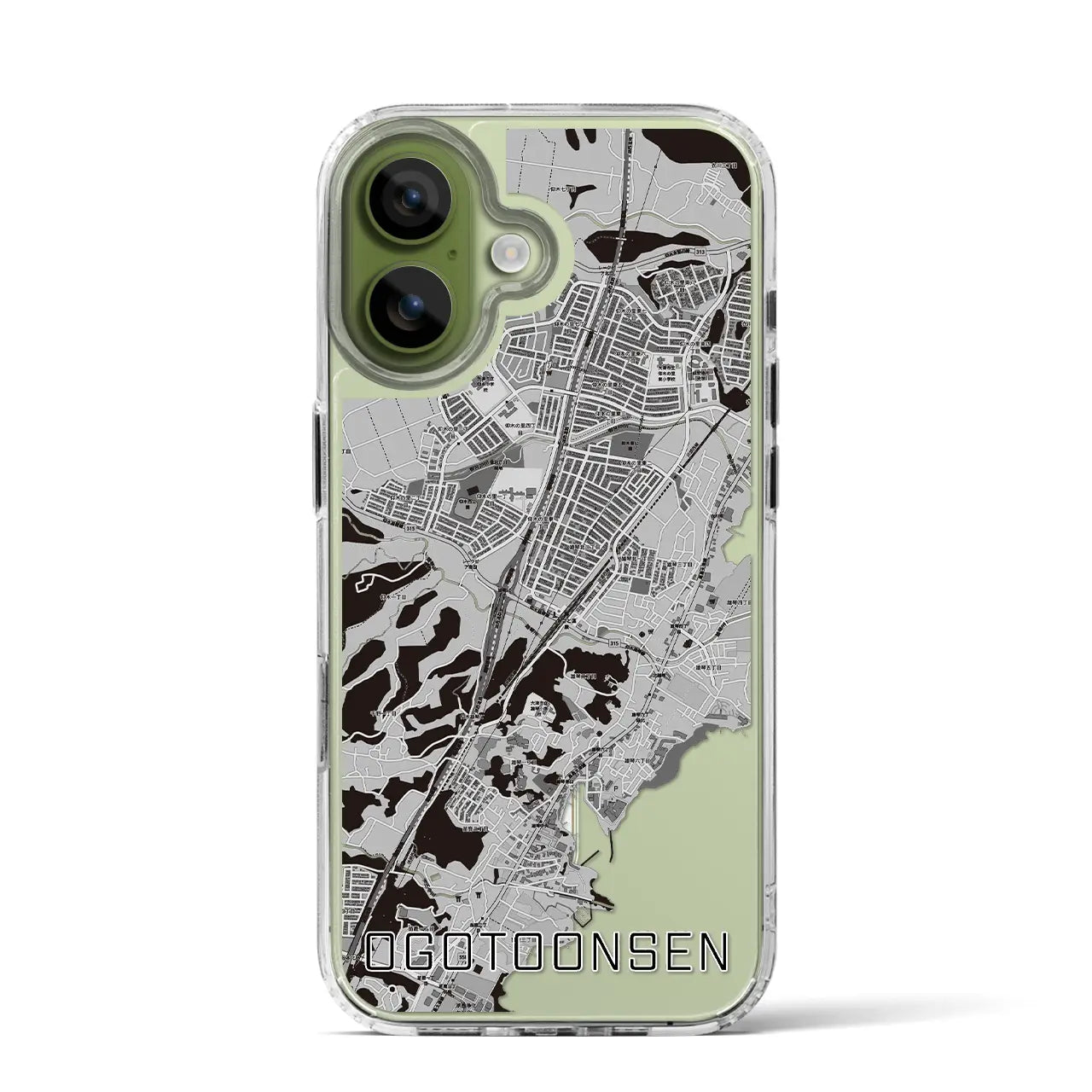 【おごと温泉(滋賀県)】地図柄iPhoneケース(MagSafeタイプ)