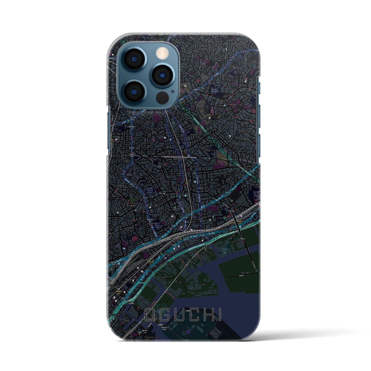 【大口(神奈川県)】地図柄iPhoneケース(バックカバータイプ)