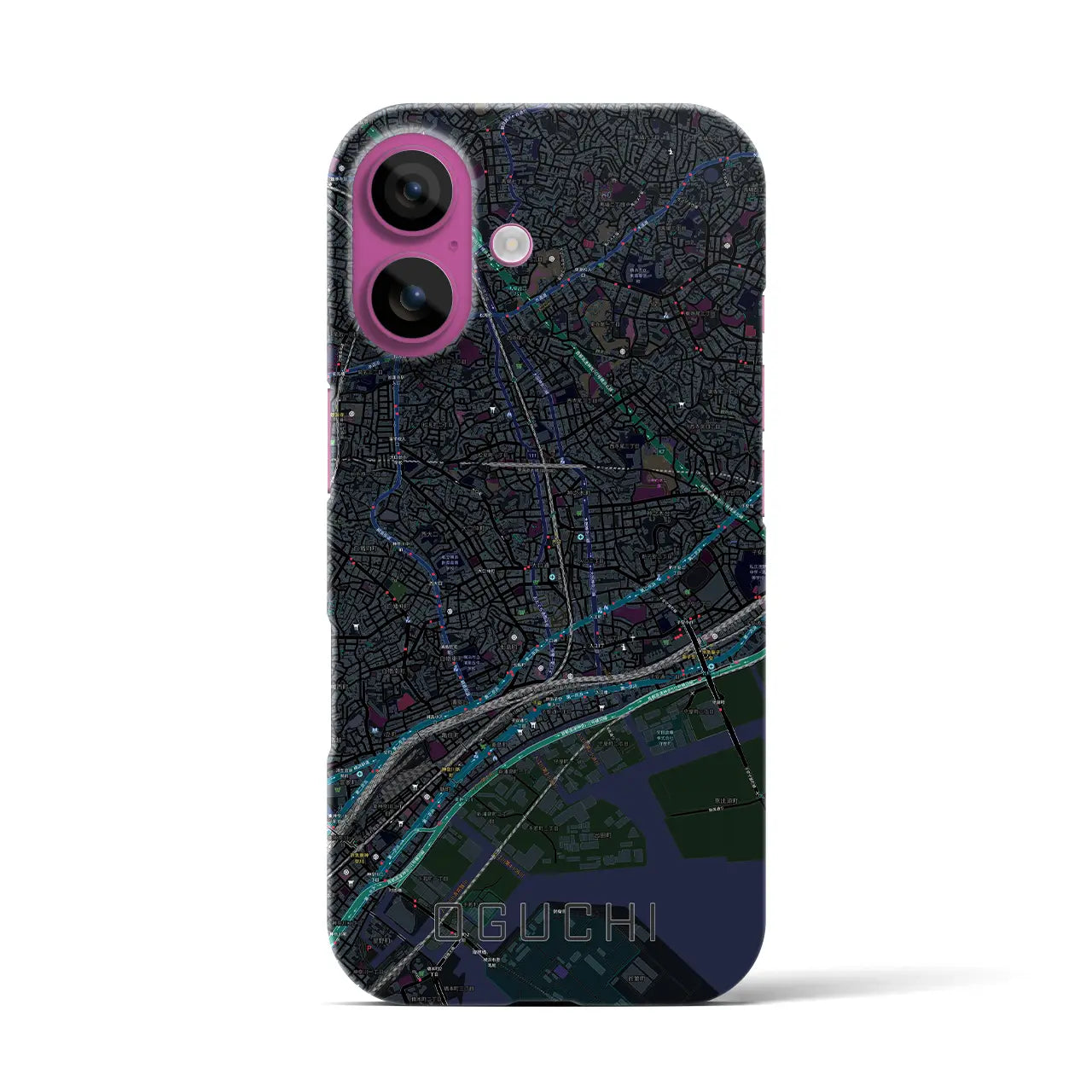 【大口(神奈川県)】地図柄iPhoneケース(バックカバータイプ)