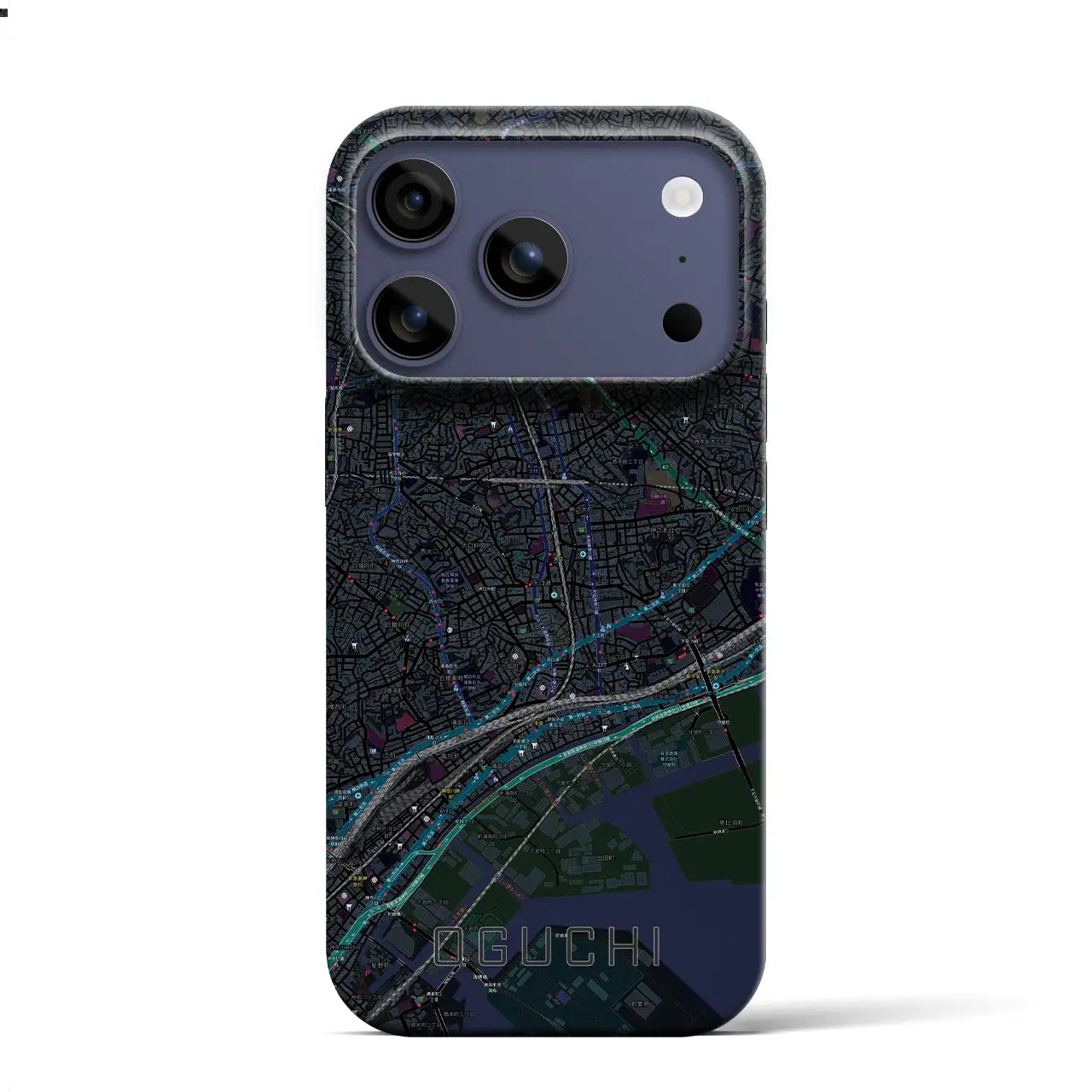 【大口(神奈川県)】地図柄iPhoneケース(バックカバータイプ)