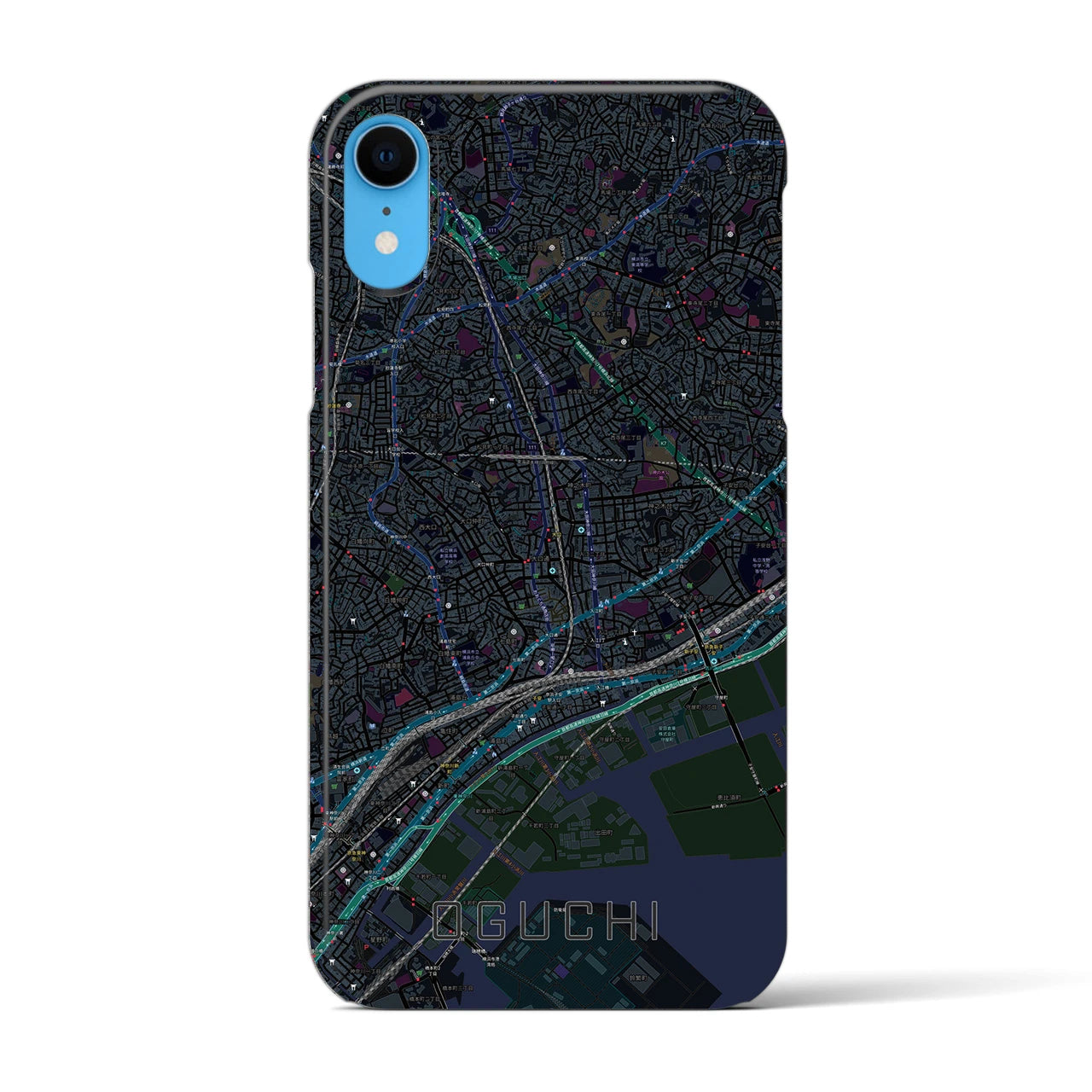 【大口(神奈川県)】地図柄iPhoneケース(バックカバータイプ)