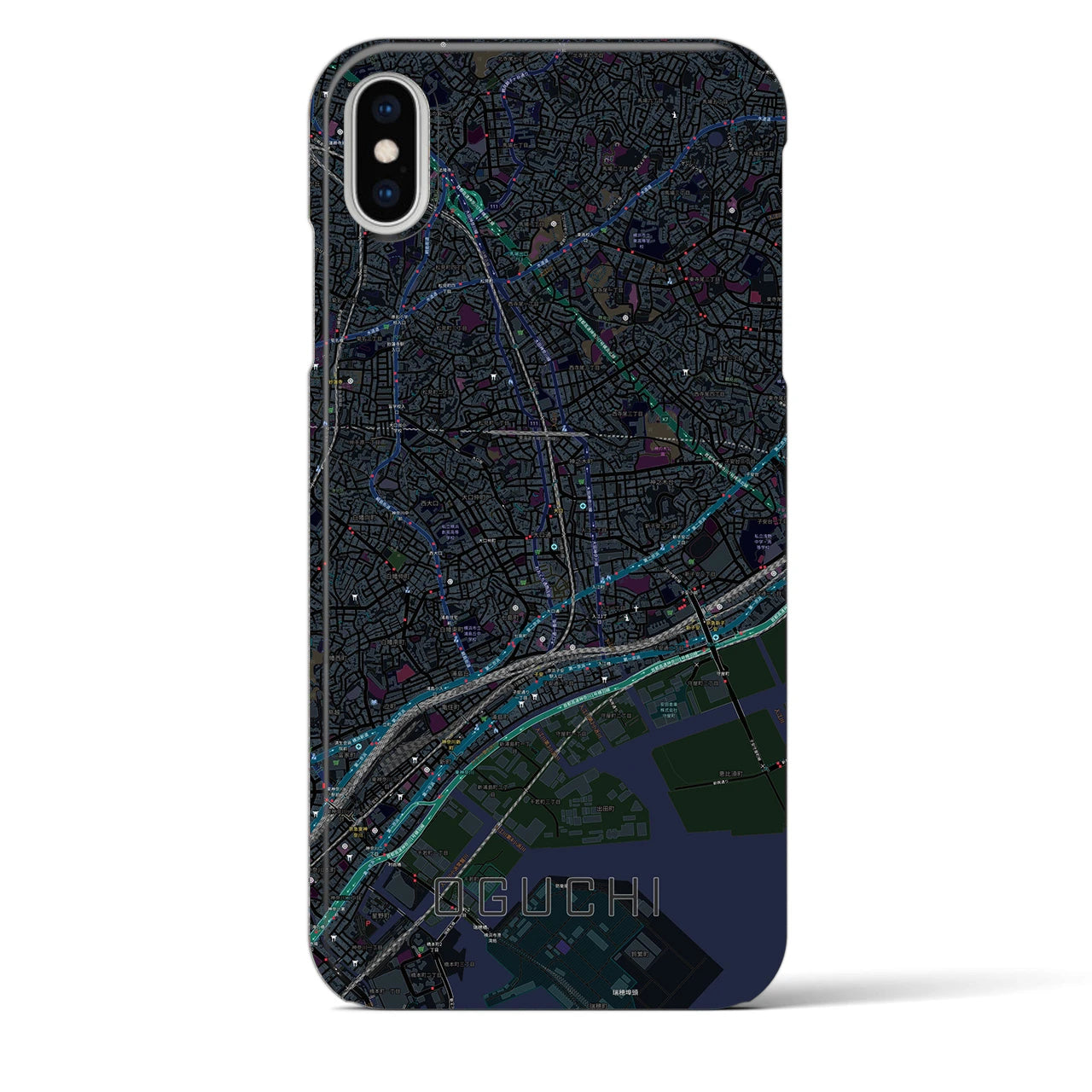 【大口(神奈川県)】地図柄iPhoneケース(バックカバータイプ)