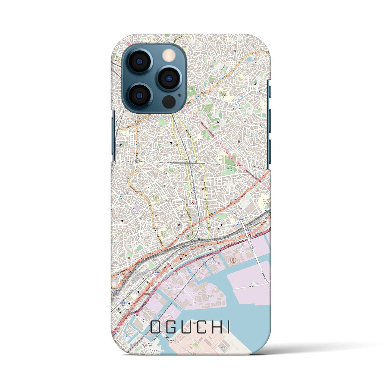 【大口(神奈川県)】地図柄iPhoneケース(バックカバータイプ)