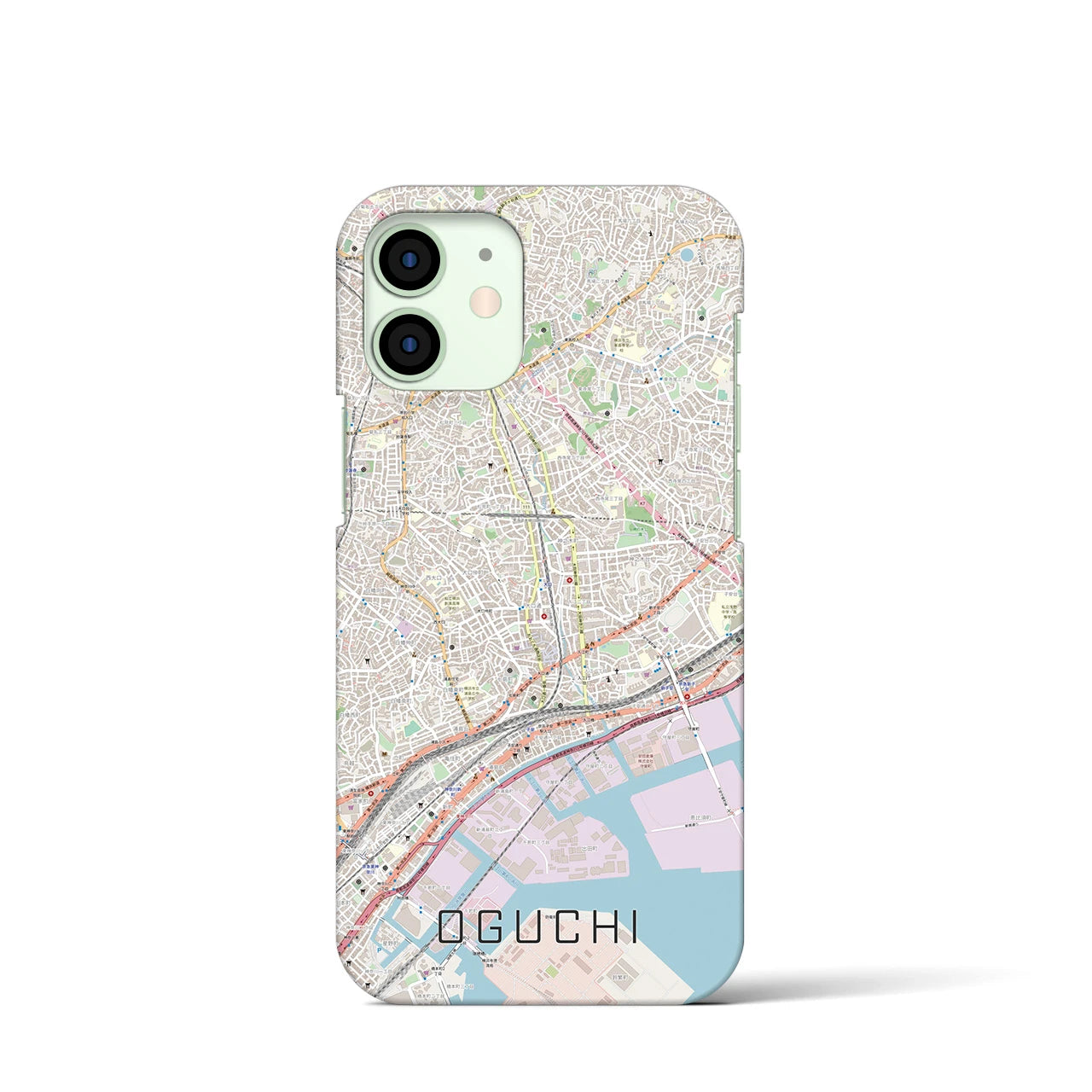 【大口(神奈川県)】地図柄iPhoneケース(バックカバータイプ)