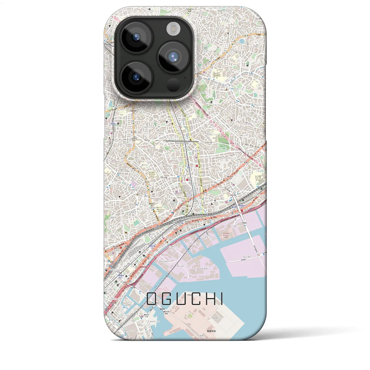 【大口(神奈川県)】地図柄iPhoneケース(バックカバータイプ)