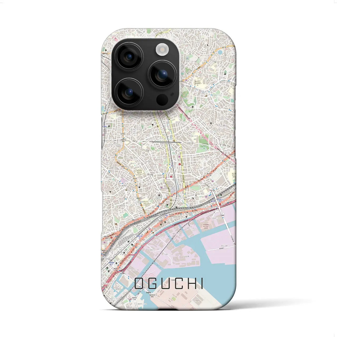 【大口(神奈川県)】地図柄iPhoneケース(バックカバータイプ)