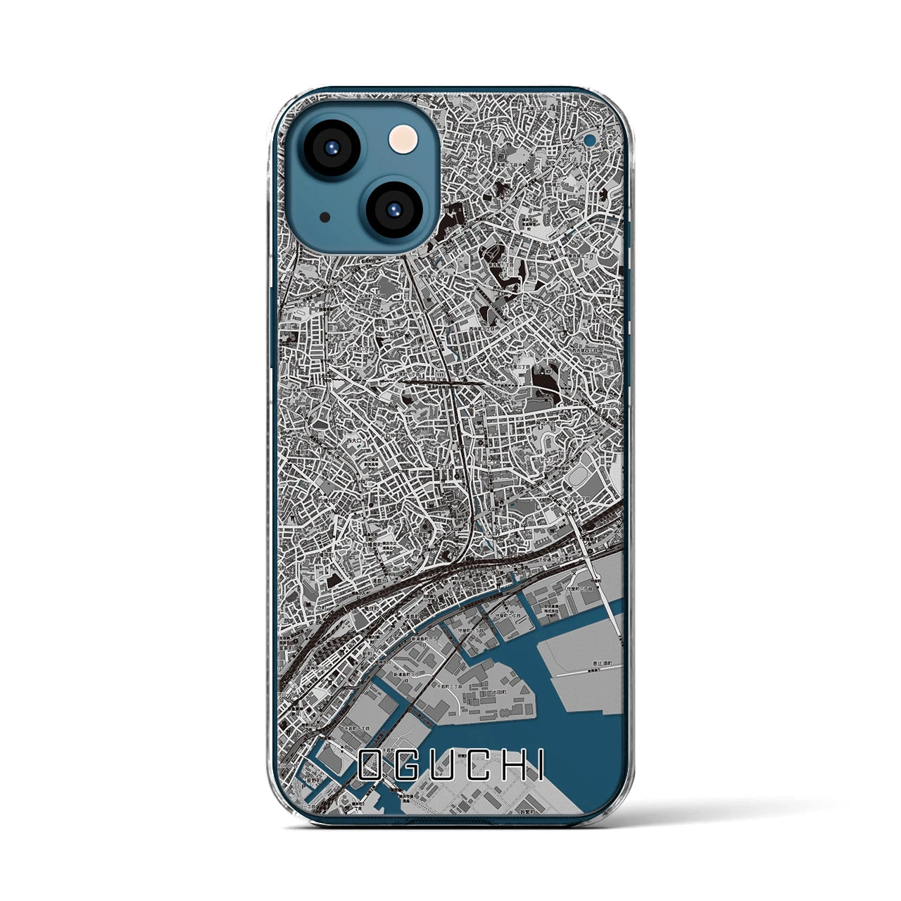 【大口(神奈川県)】地図柄iPhoneケース(クリアタイプ)