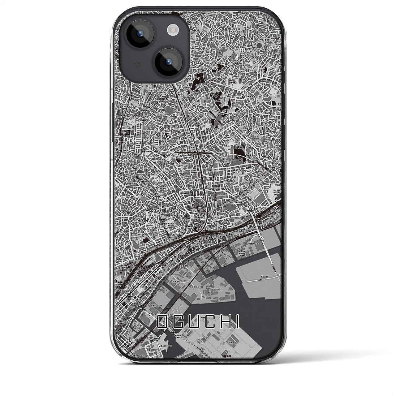 【大口(神奈川県)】地図柄iPhoneケース(クリアタイプ)