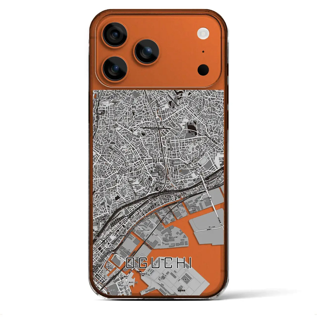 【大口(神奈川県)】地図柄iPhoneケース(クリアタイプ)