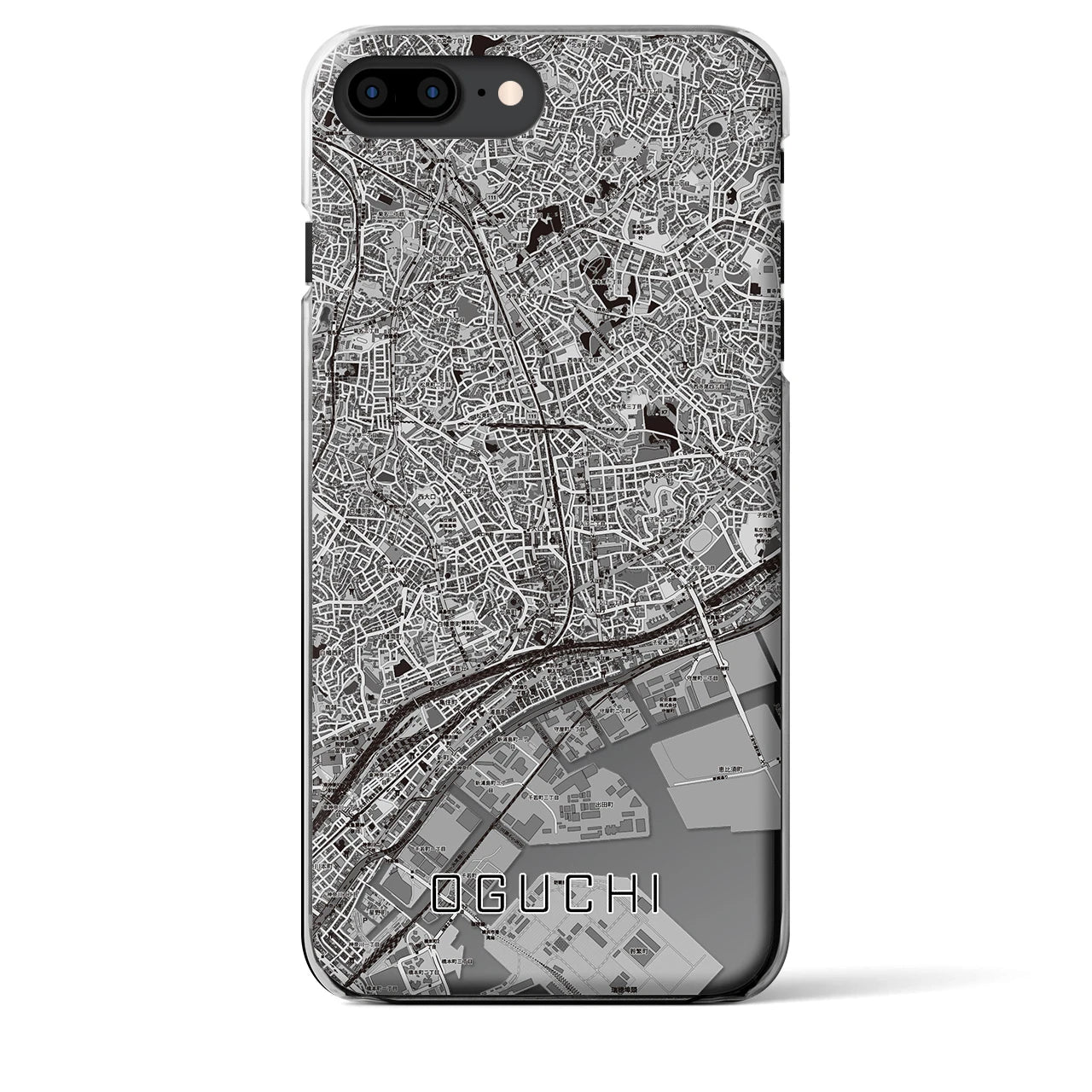 【大口(神奈川県)】地図柄iPhoneケース(クリアタイプ)