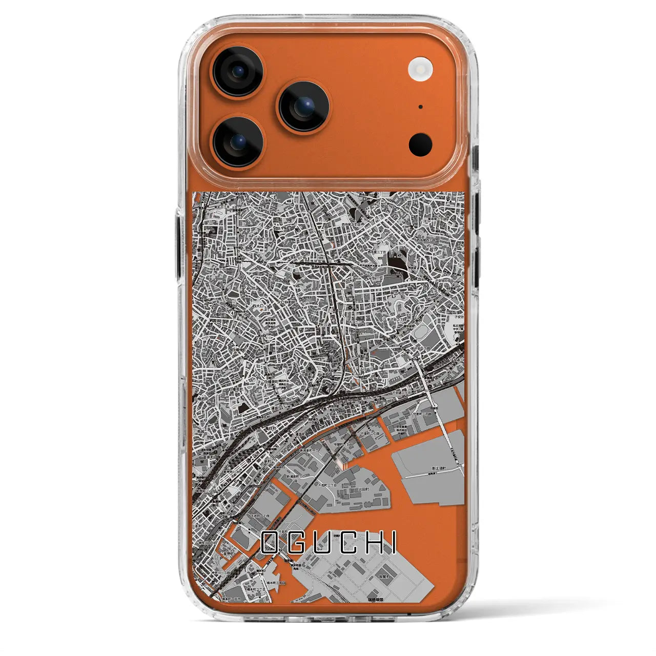 【大口(神奈川県)】地図柄iPhoneケース(MagSafeタイプ)