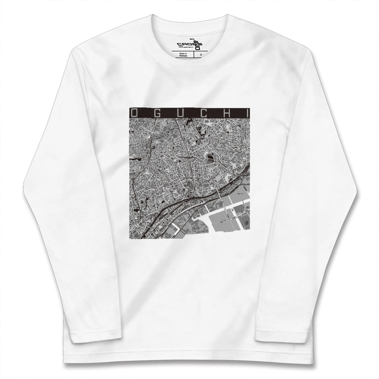 【大口(神奈川県)】地図柄ロングスリーブTシャツ
