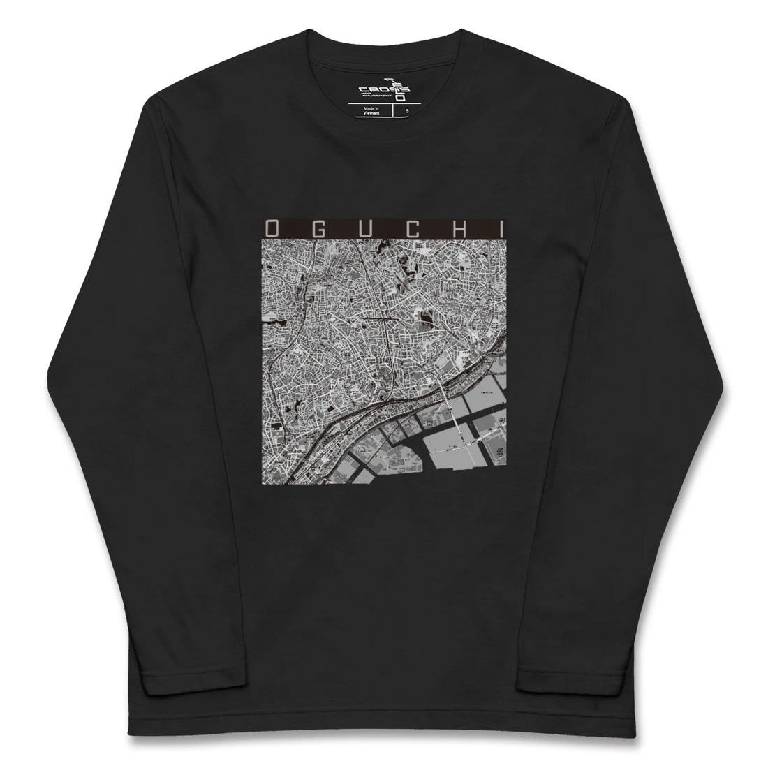 【大口(神奈川県)】地図柄ロングスリーブTシャツ