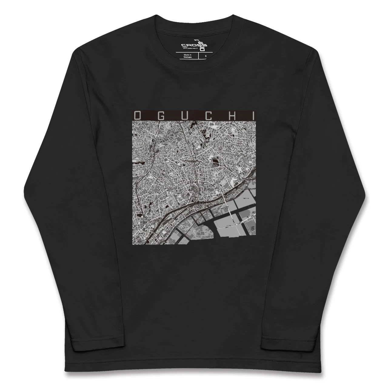 【大口(神奈川県)】地図柄ロングスリーブTシャツ