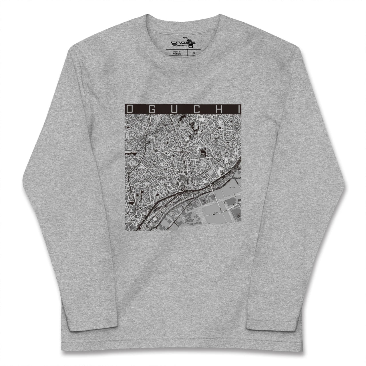 【大口(神奈川県)】地図柄ロングスリーブTシャツ