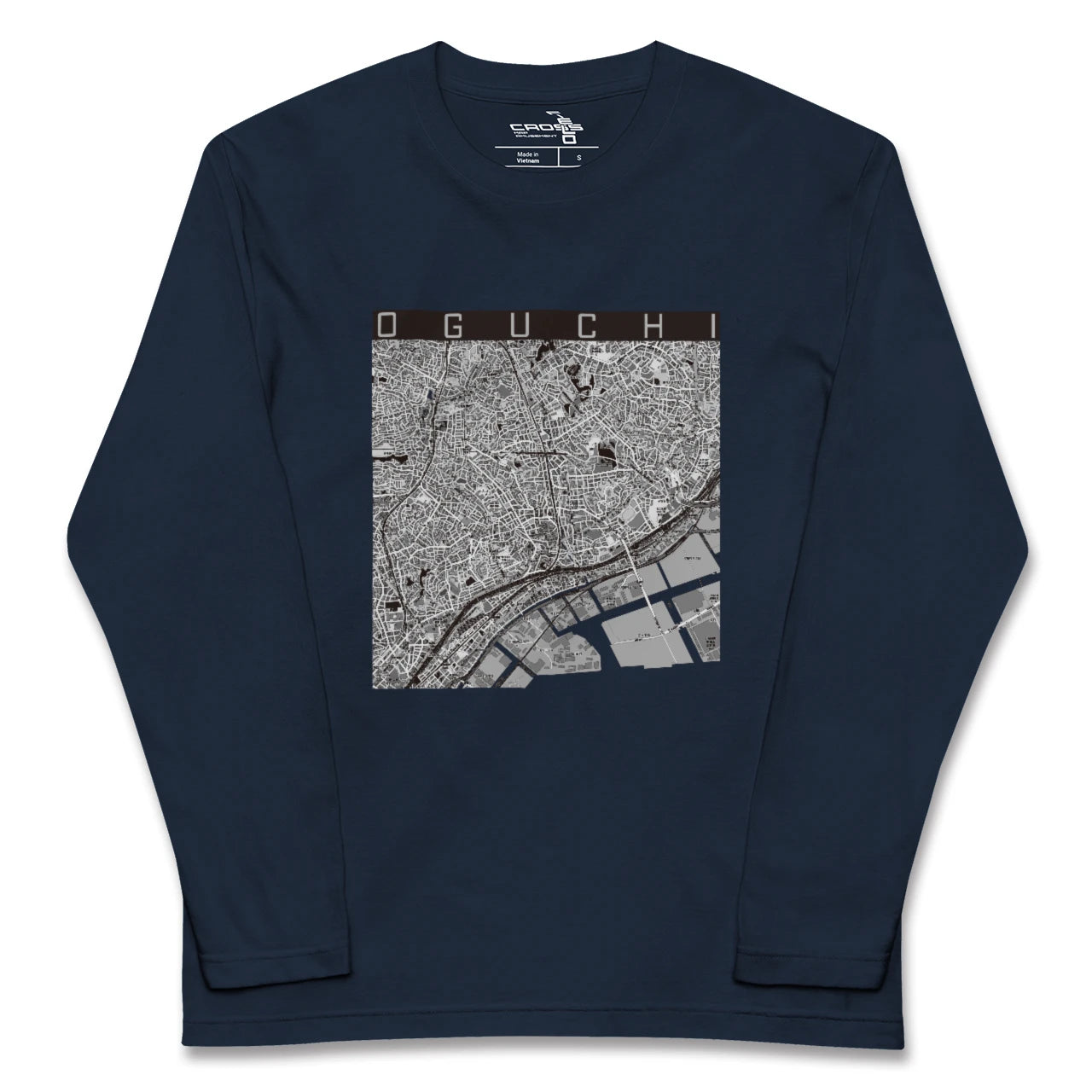 【大口(神奈川県)】地図柄ロングスリーブTシャツ