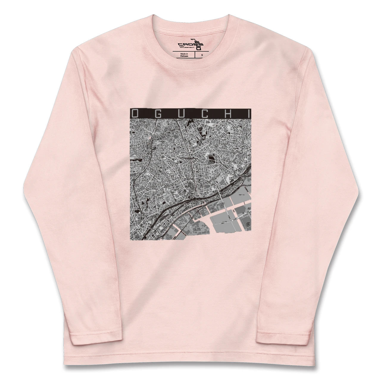 【大口(神奈川県)】地図柄ロングスリーブTシャツ
