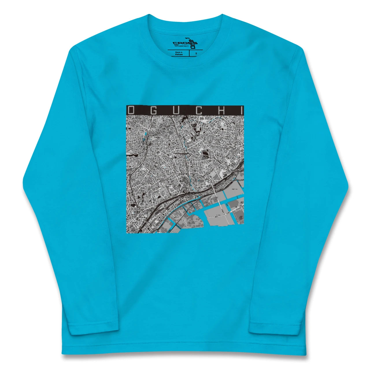 【大口(神奈川県)】地図柄ロングスリーブTシャツ