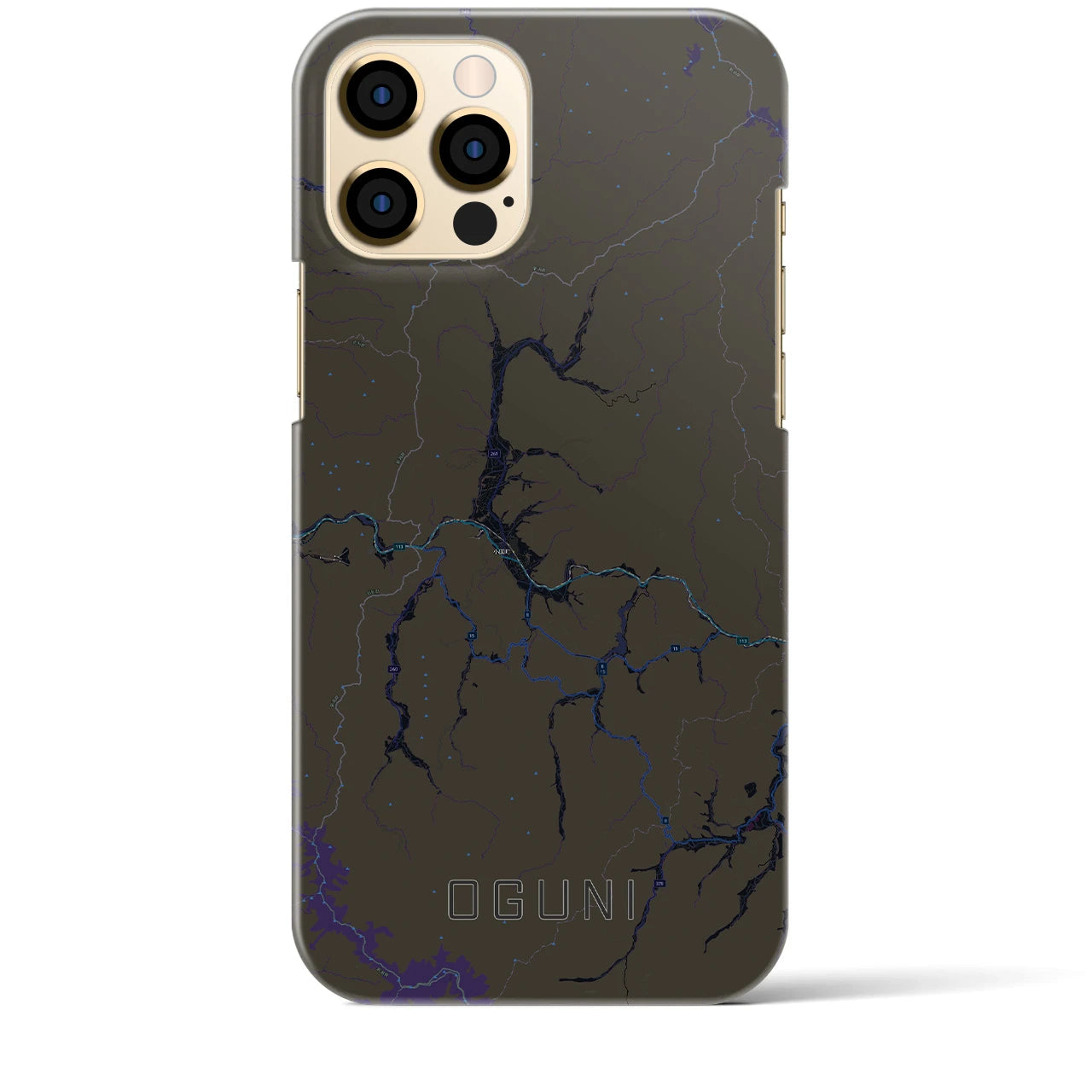 【小国(山形県)】地図柄iPhoneケース(バックカバータイプ)