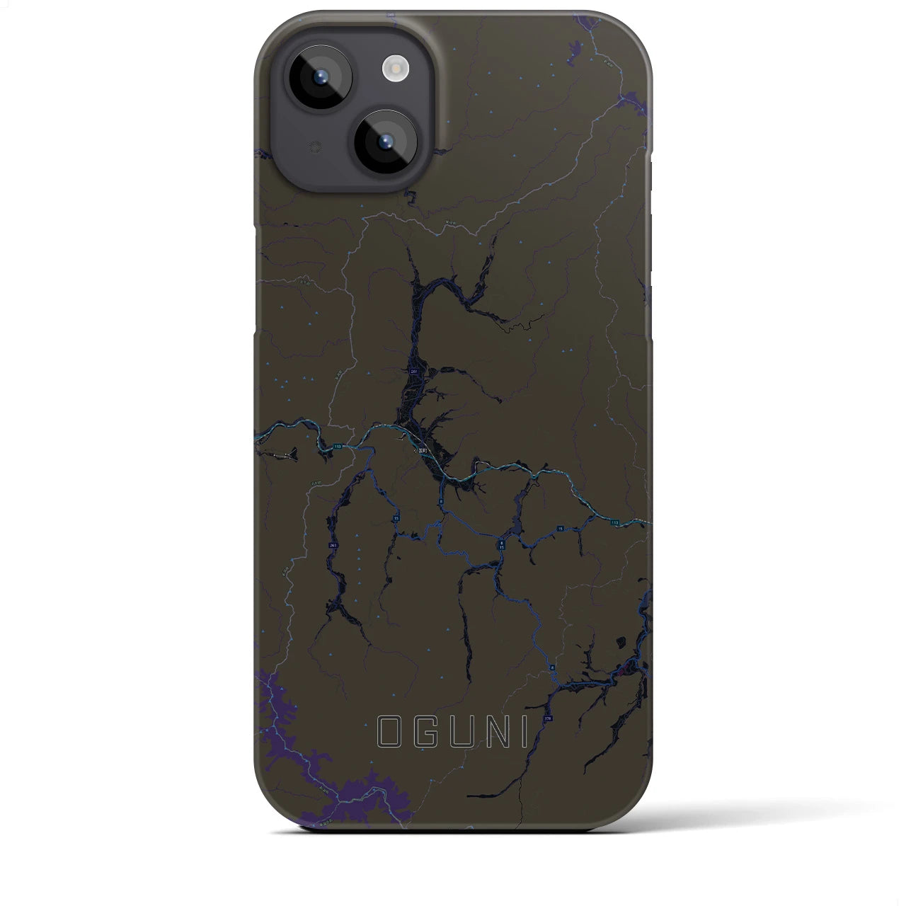 【小国(山形県)】地図柄iPhoneケース(バックカバータイプ)