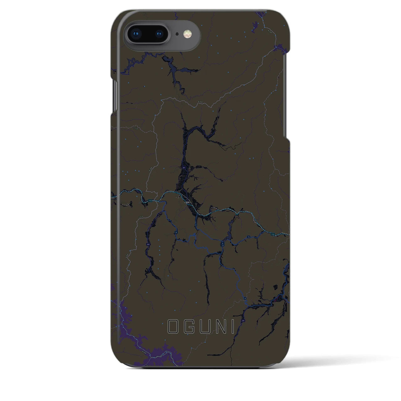 【小国(山形県)】地図柄iPhoneケース(バックカバータイプ)