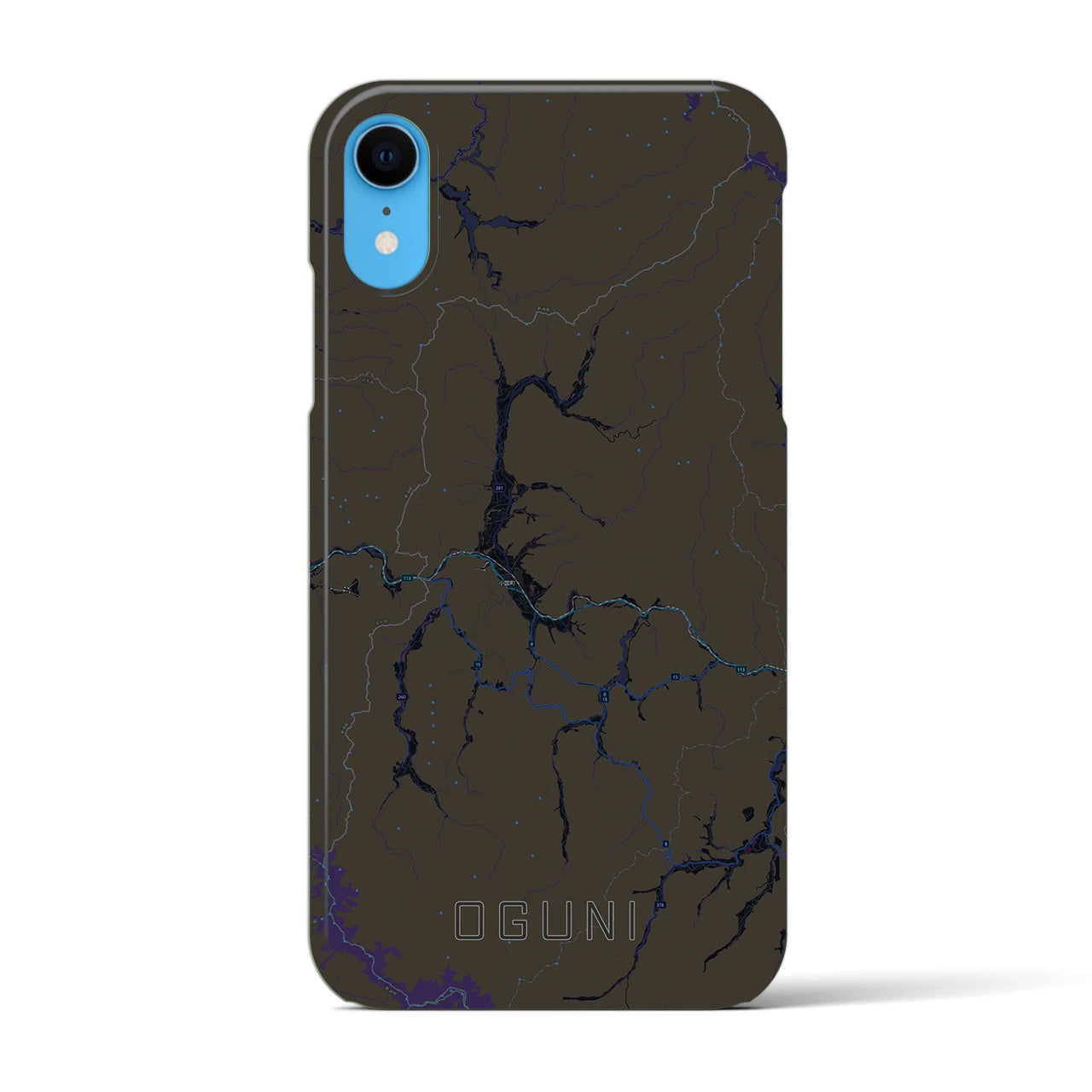 【小国(山形県)】地図柄iPhoneケース(バックカバータイプ)