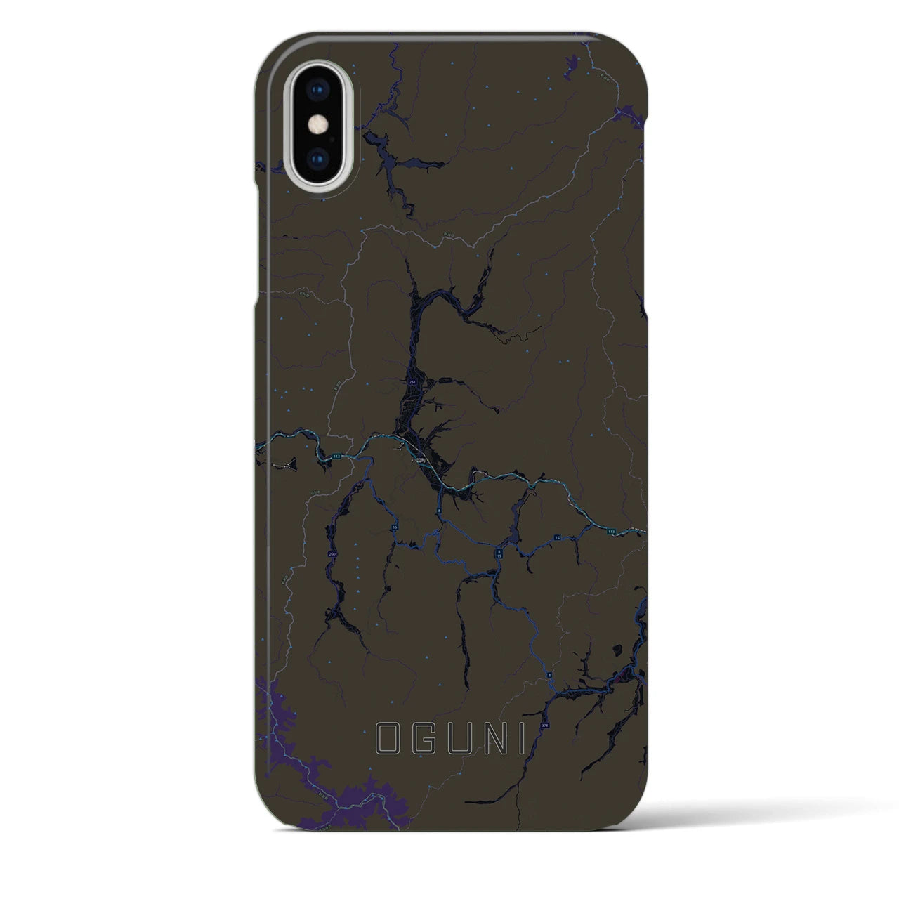 【小国(山形県)】地図柄iPhoneケース(バックカバータイプ)