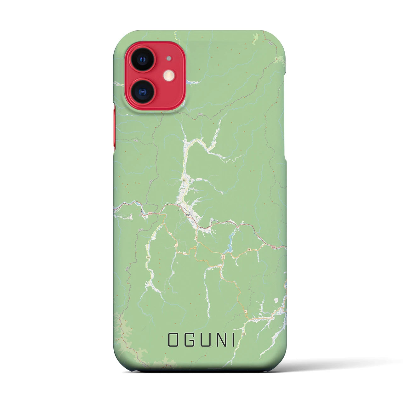 【小国(山形県)】地図柄iPhoneケース(バックカバータイプ)