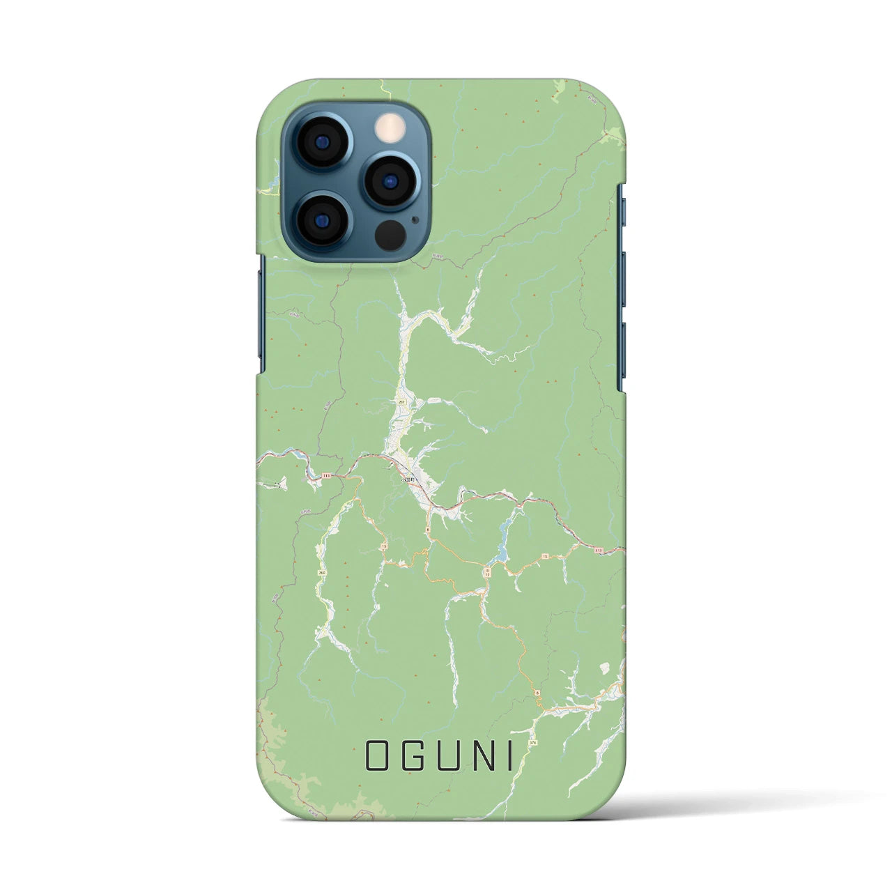 【小国(山形県)】地図柄iPhoneケース(バックカバータイプ)