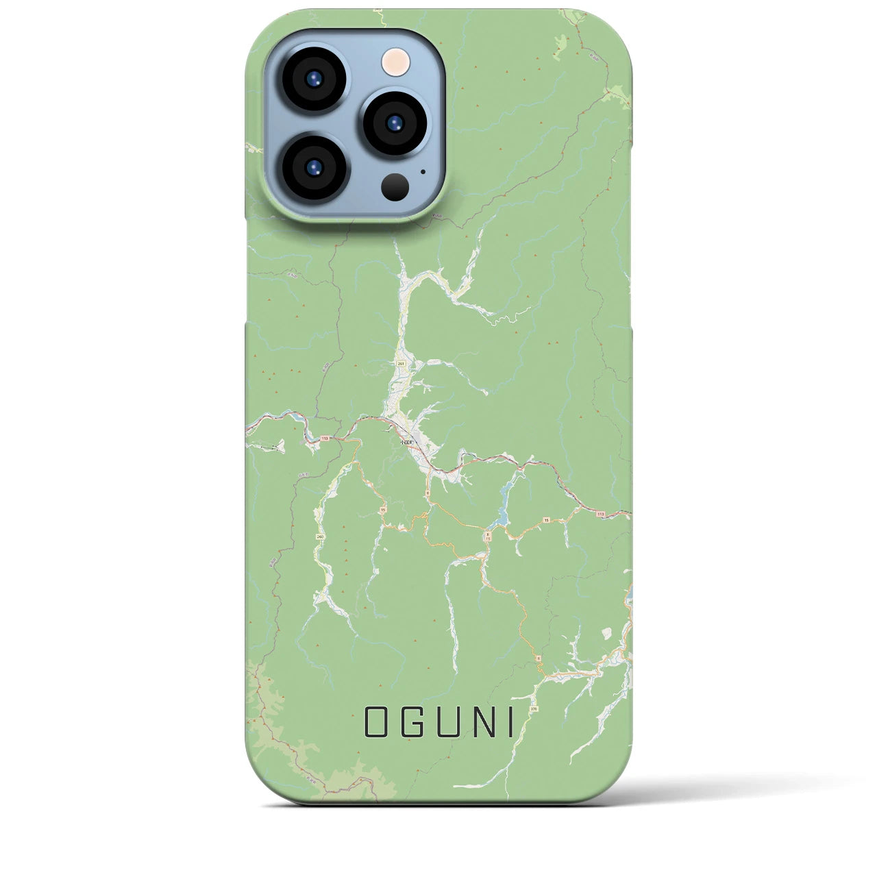 【小国(山形県)】地図柄iPhoneケース(バックカバータイプ)