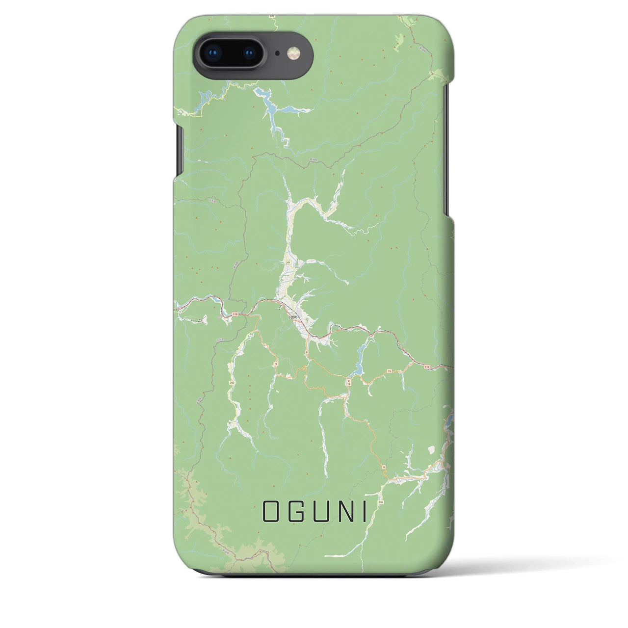 【小国(山形県)】地図柄iPhoneケース(バックカバータイプ)