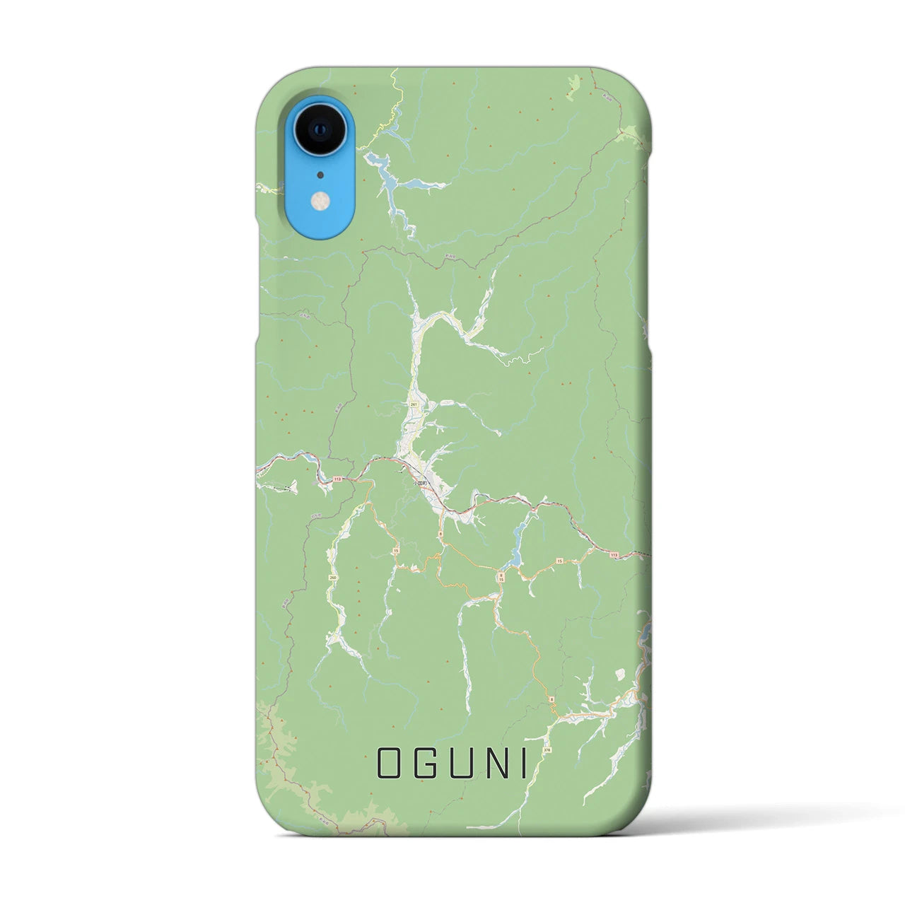 【小国(山形県)】地図柄iPhoneケース(バックカバータイプ)
