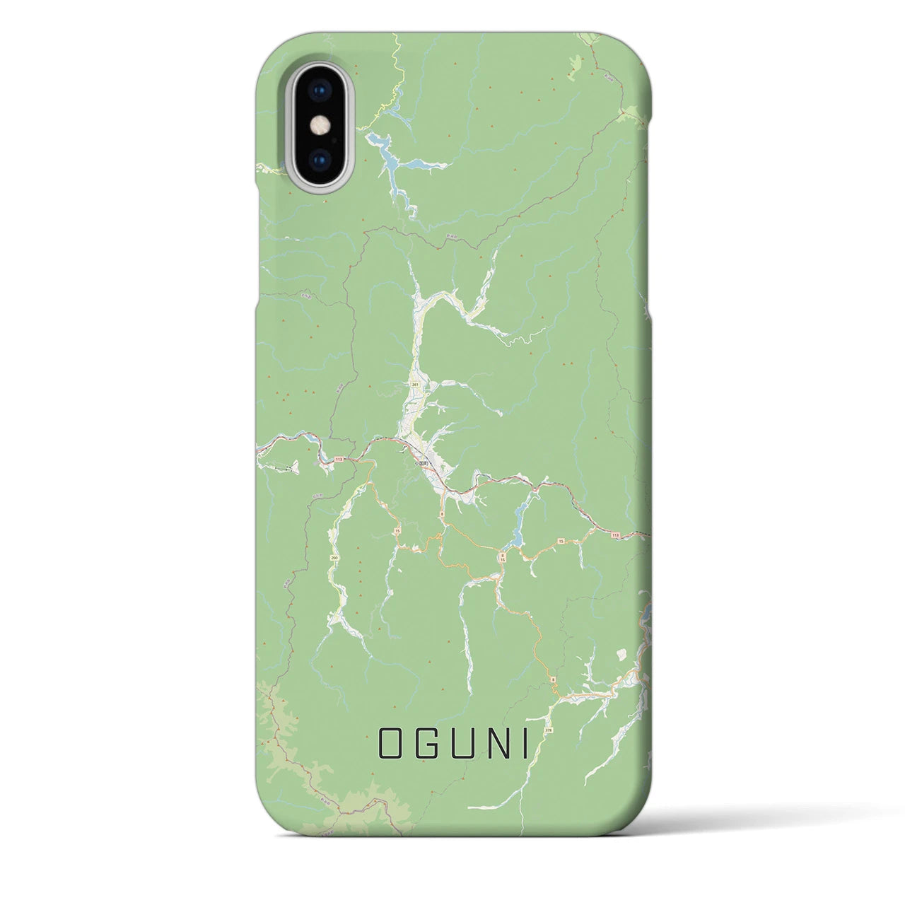 【小国(山形県)】地図柄iPhoneケース(バックカバータイプ)