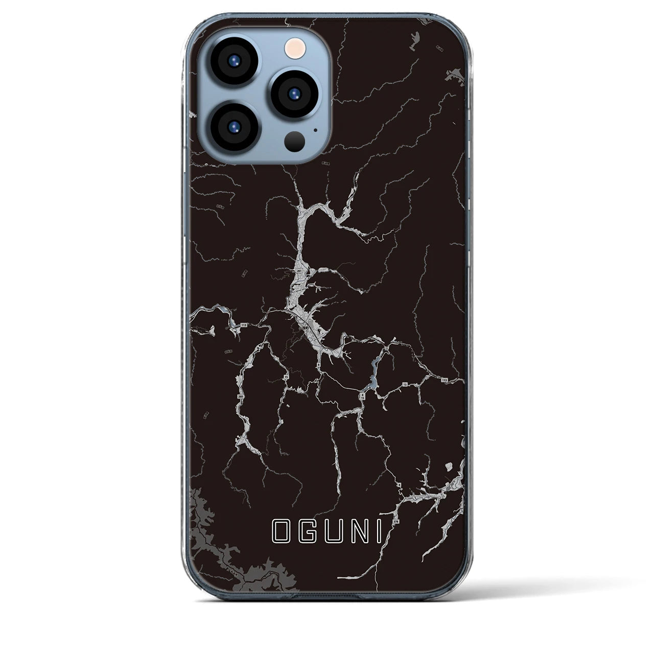 【小国(山形県)】地図柄iPhoneケース(クリアタイプ)